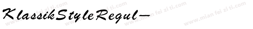 Klassik Style Regul字体转换
